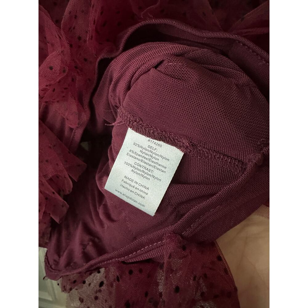 Anthropologie Dolan Left Coast Mesh Ruffle Top XS / 4 NWT - Picture 5 of 6